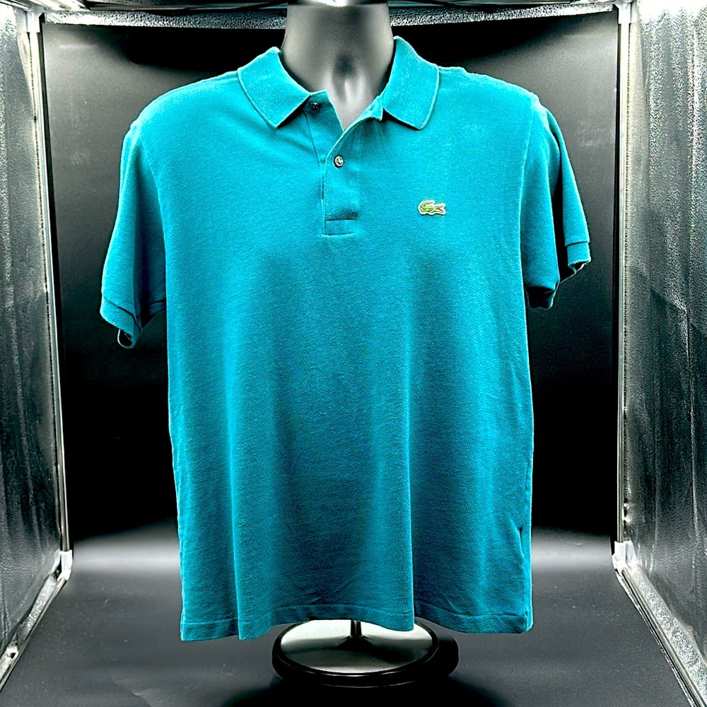 Lacoste polo shirt. Size 5 (L US). Men. Turquoise. Like new condition!